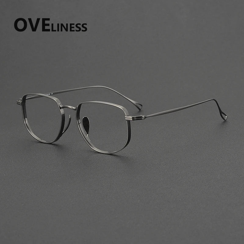 Oveliness Unisex Full Rim Square Titanium Eyeglasses 643004