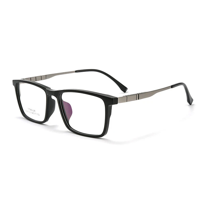 Muzz Men's Full Rim Square Tr 90 Titanium Sport Eyeglasses 361010
