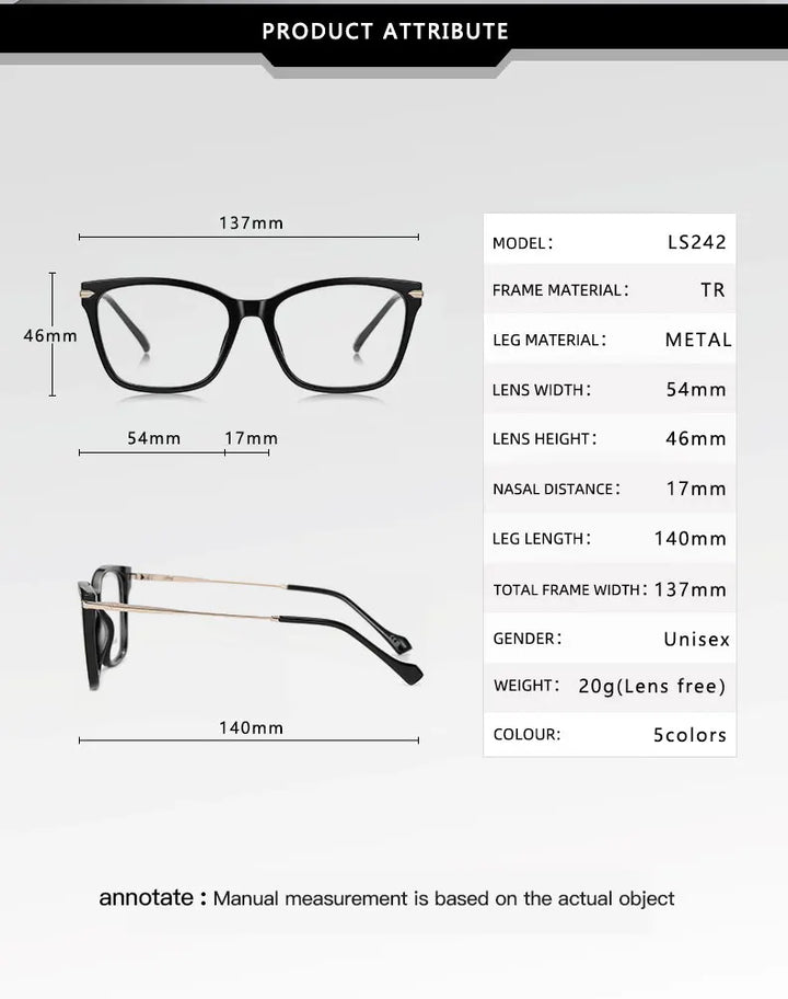 Vicky Women's Full Rim Square Tr 90 Alloy Reading Glasses 631242
