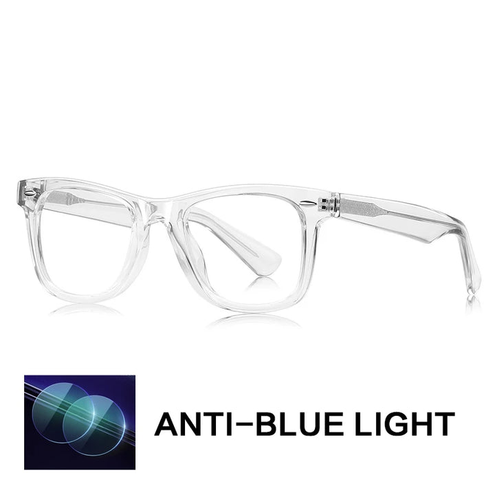 Gatenac Unisex Full Rim Square Tr 90 Titanium Reading Glasses Gxyj9028