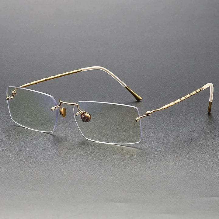 Bobbie Women's Rimless Square Titanium Eyeglasses 692312