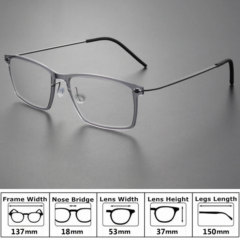 Bobbie Unisex Full Rim Square Acetate Eyeglasses 65-Series