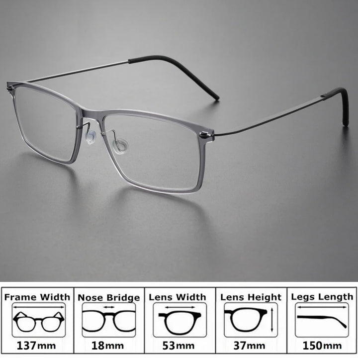 Bobbie Unisex Full Rim Square Acetate Eyeglasses 65-Series