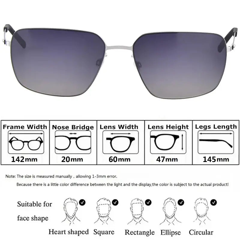 Aimee Full Rim 800200 Unisex Ultralight Pure Titanium Square Sunglasses Aimee