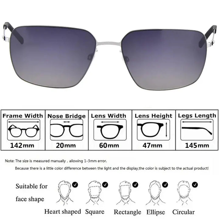 Aimee Full Rim 800200 Unisex Ultralight Pure Titanium Square Sunglasses Aimee