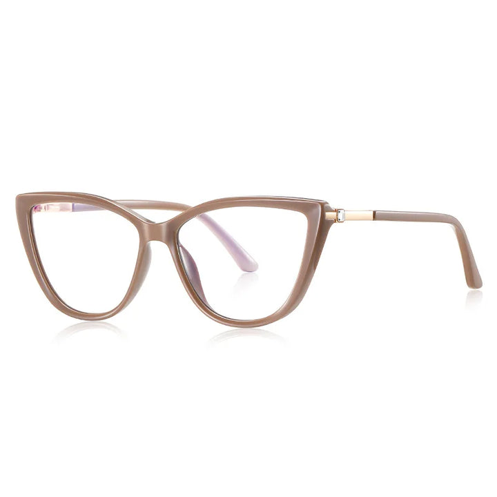Momoja Women's Full Rim Oval Cat Eye Tr 90 Alloy Eyeglasses 72239