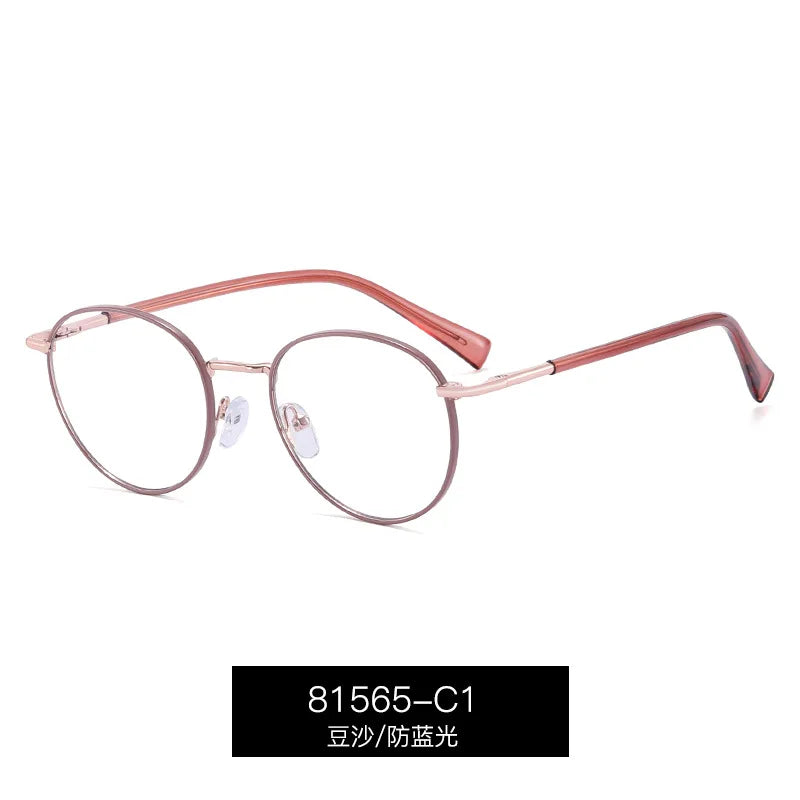 Reven Jate Women's Full Rim Oval Round Alloy Eyeglasses 81565
