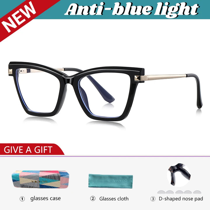 Vicky Women's Full Rim Cat Eye Tr 90 Titanium Reading Glasses 67245