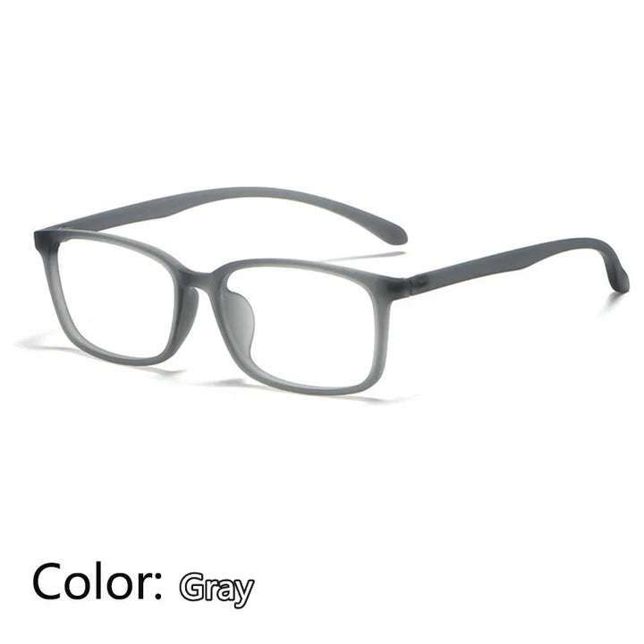 Kocolior Unisex Full Rim Square Tr 90 Hyperopic Reading Glasses 98007 Reading Glasses Kocolior Gray China 0