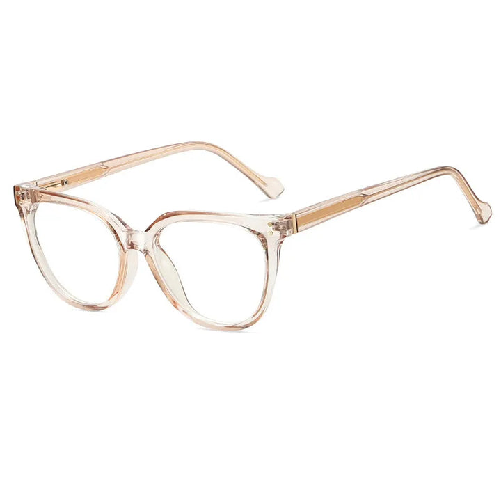 CCspace Women's Full Rim Square Tr 90 Titanium Reading Glasses 312775