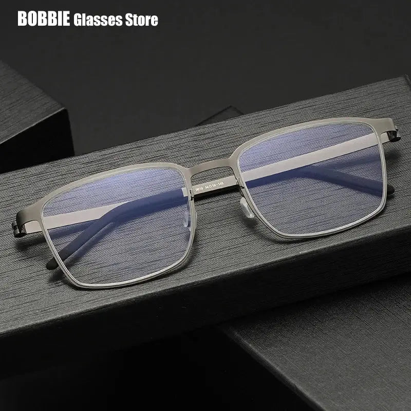Bobbie 961900 Full Rim Unisex Square Screwless Titanium Frames FuzWeb