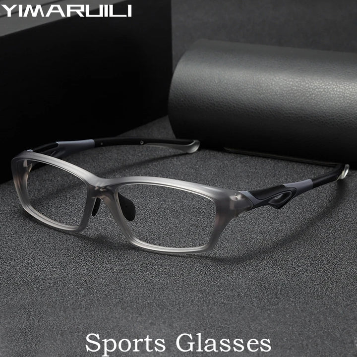 Yimaruili Unisex Full Rim Square Tr 90 Sport Eyeglasses Y81277 Full Rim Yimaruili Eyeglasses   