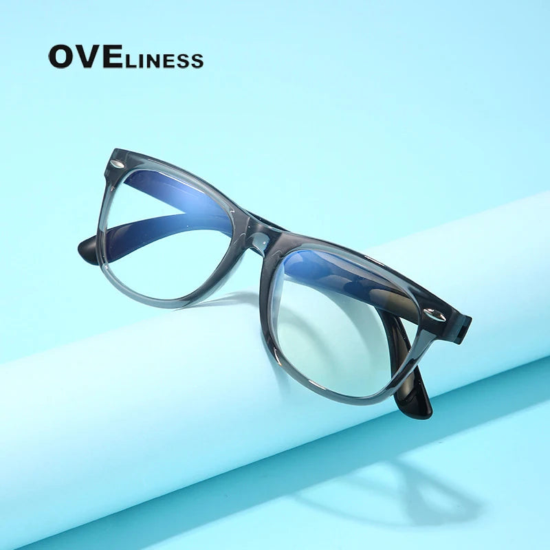 Oveliness Youth Unisex Full Rim Square Tr 90 Titanium Eyeglasses F802 Full Rim Oveliness   