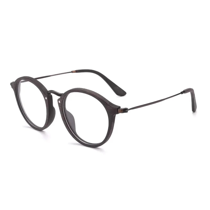 Hdcrafter Unisex Full Rim Round Acetate Titanium Frames 141210 — view 6 | Hdcrafter Eyeglasses at FuzWeb