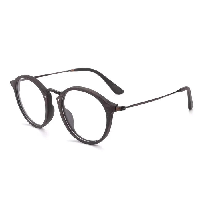 Hdcrafter Unisex Full Rim Round Acetate Titanium Frames 141210 — view 6 | Hdcrafter Eyeglasses at FuzWeb
