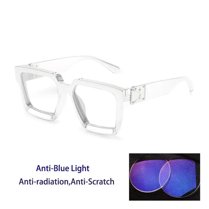 Kocolior 862290 Unisex Full Rim Brow Line Square PC Frames FuzWeb
