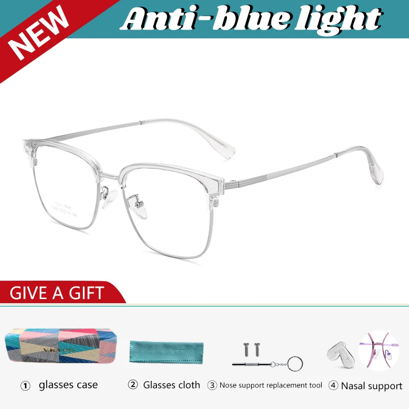 Vicky Unisex Full Rim Square Tr 90 Alloy Reading Glasses 93861