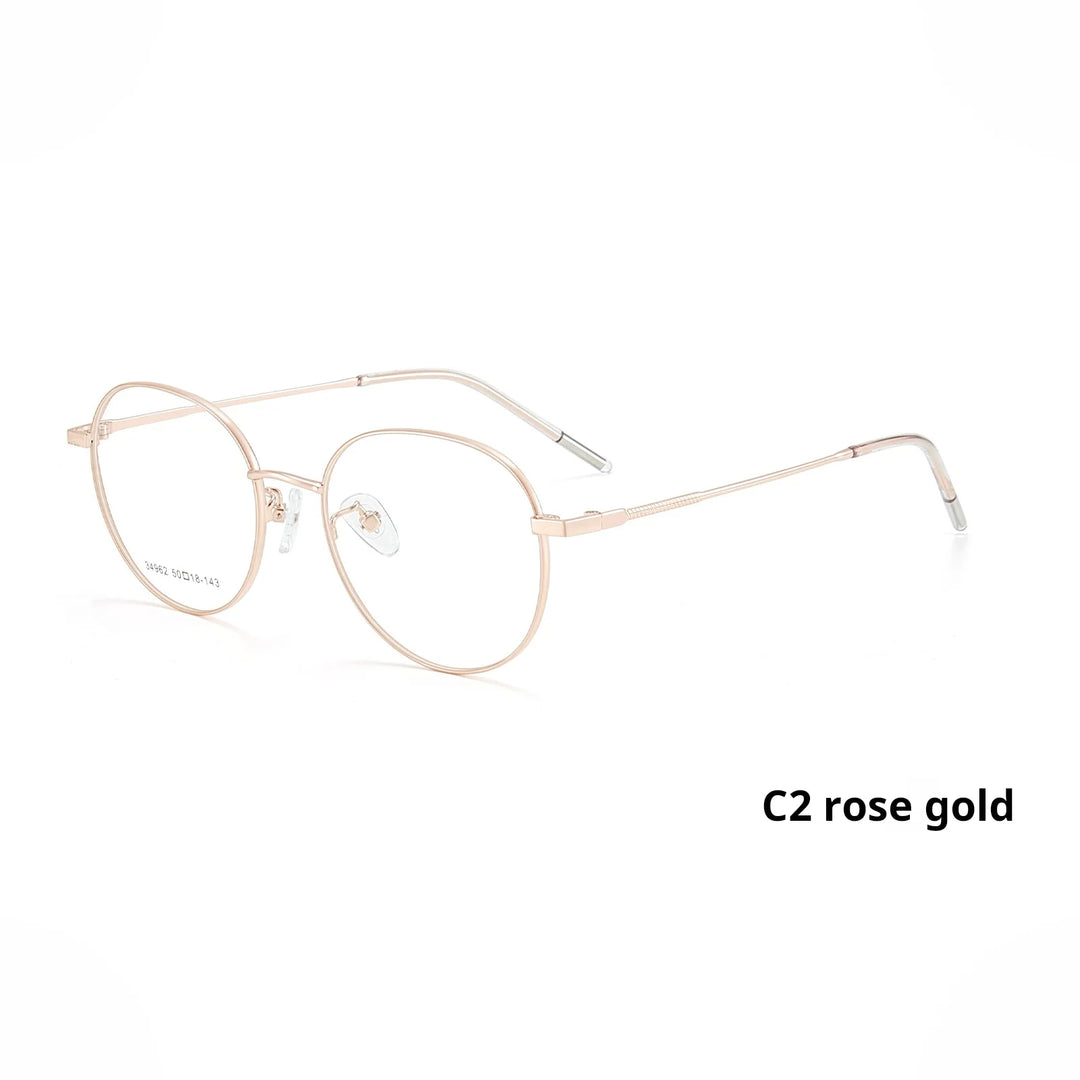 Momoja Unisex Full Rim Flat Top Oval Round Alloy Eyeglasses 734962