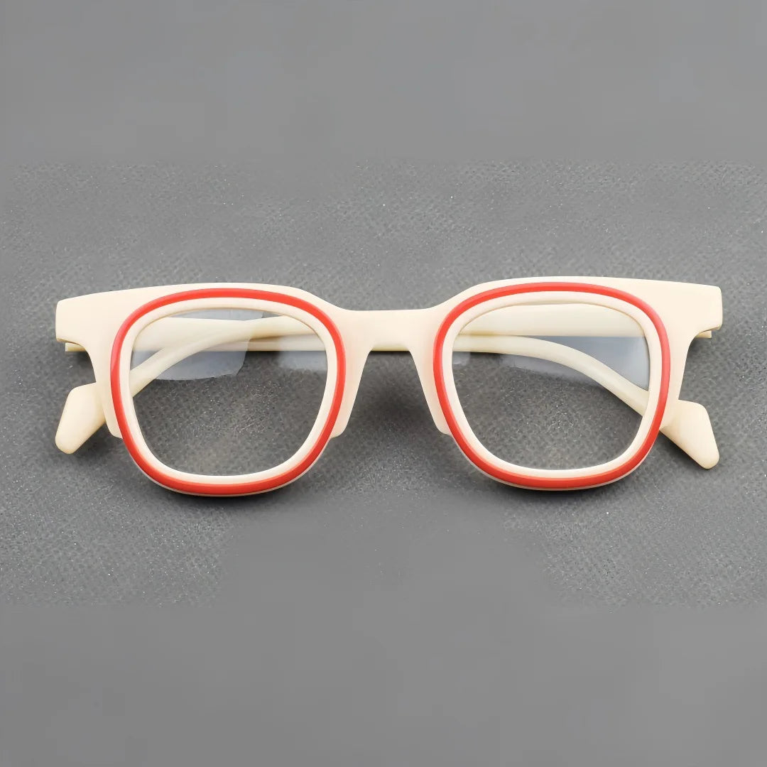 Momoja Women's Full Rim Square Brow Line Acetate Eyeglasses 30112
