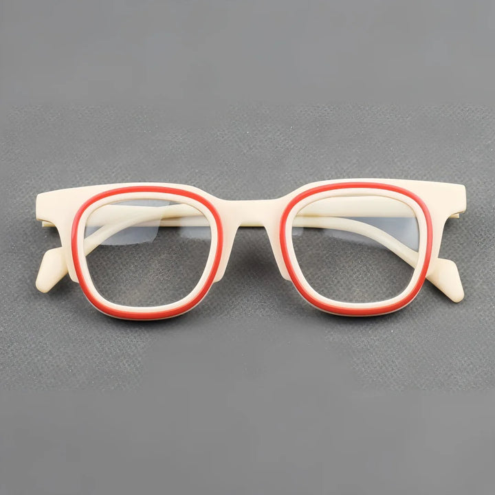 Momoja Women's Full Rim Square Brow Line Acetate Eyeglasses 30112