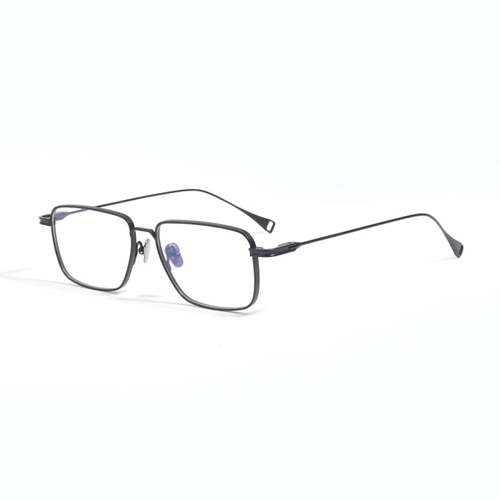 Black Mask Unisex Full Rim Square Titanium Eyeglasses 49014 Full Rim Black Mask Black