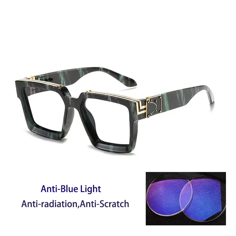 Kocolior 862290 Unisex Full Rim Brow Line Square PC Frames FuzWeb