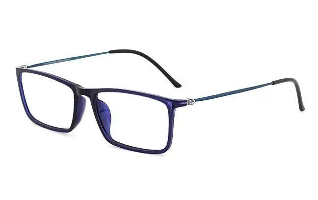 Brightzone Women's Full Rim Square Ultem Titanium Eyeglasses 71368 Full Rim Brightzone Blue