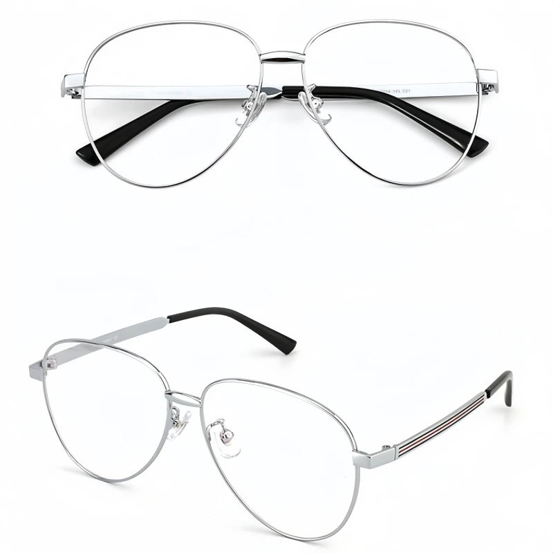 Yimaruili Unisex Full Rim Oval Round Alloy Eyeglasses 2280