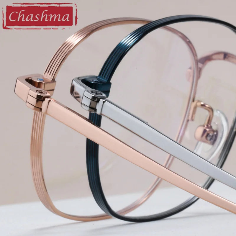 Chashma Ottica Unisex Full Rim Oval Titanium Alloy Eyeglasses 1199 Full Rim Chashma Ottica   