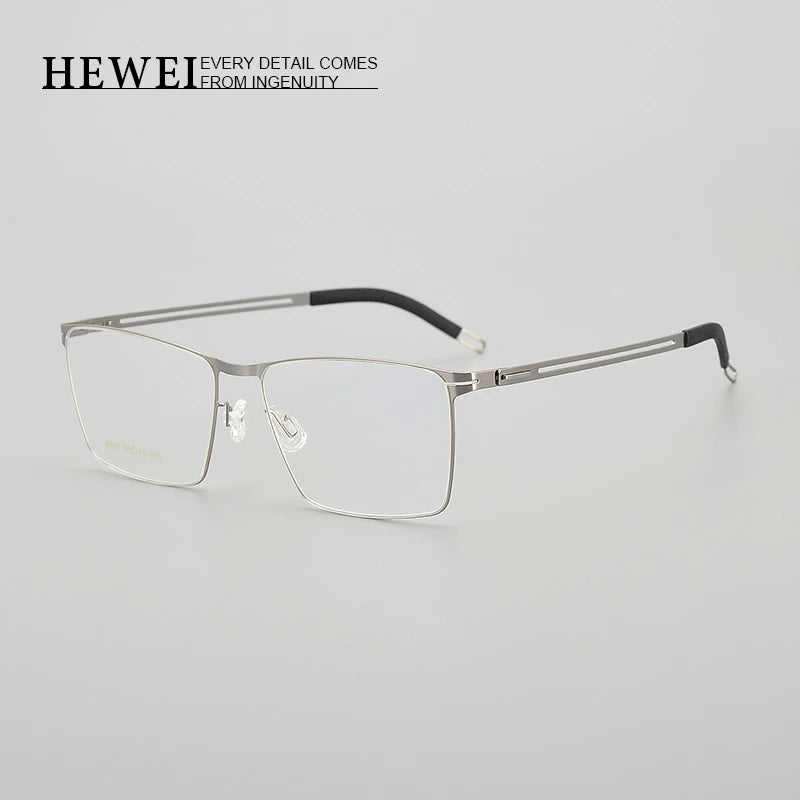 Hewei Unisex Full Rim Square Titanium Eyeglasses 6601 Full Rim Hewei   