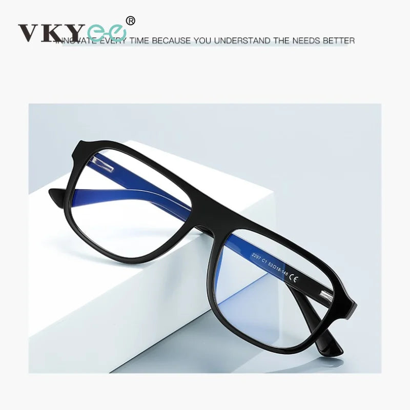 Vicky Men's Full Rim Square TR90 Blue Light Prescription Eyeglasses PFD2297 - view 2