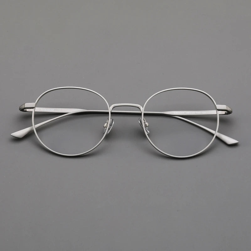 Blackmask Unisex Full Rim Round Titanium Eyeglasses Fuz 11