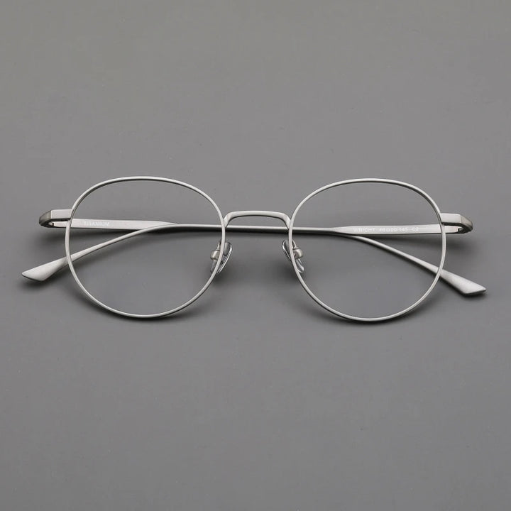 Blackmask Unisex Full Rim Round Titanium Eyeglasses Fuz 11