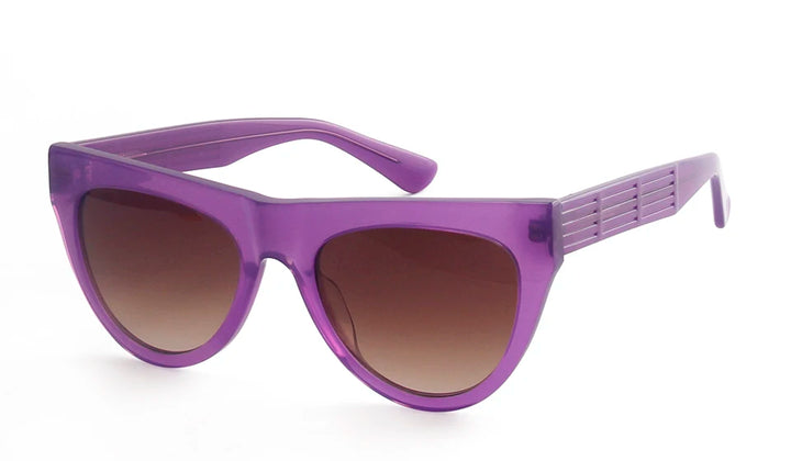 Esnbie Women's Full Rim Oval Cat Eye Acetate Sunglasses 472249