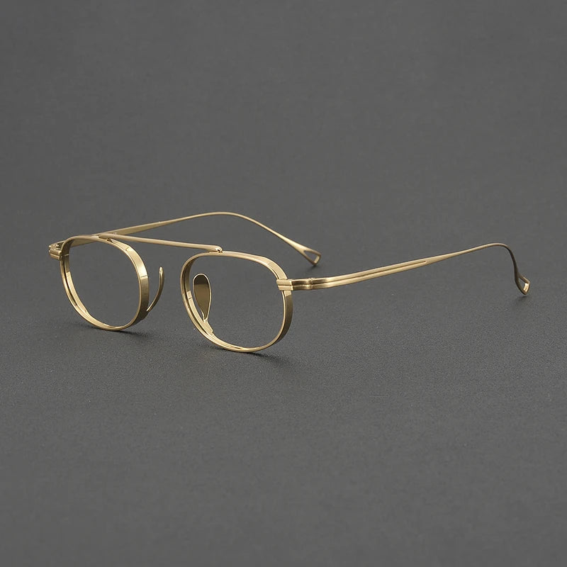 Muzz Unisex Full Rim Oval Square Titanium Eyeglasses 39504