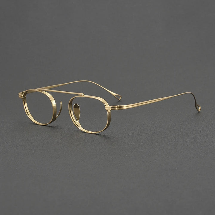 Muzz Unisex Full Rim Oval Square Titanium Eyeglasses 39504