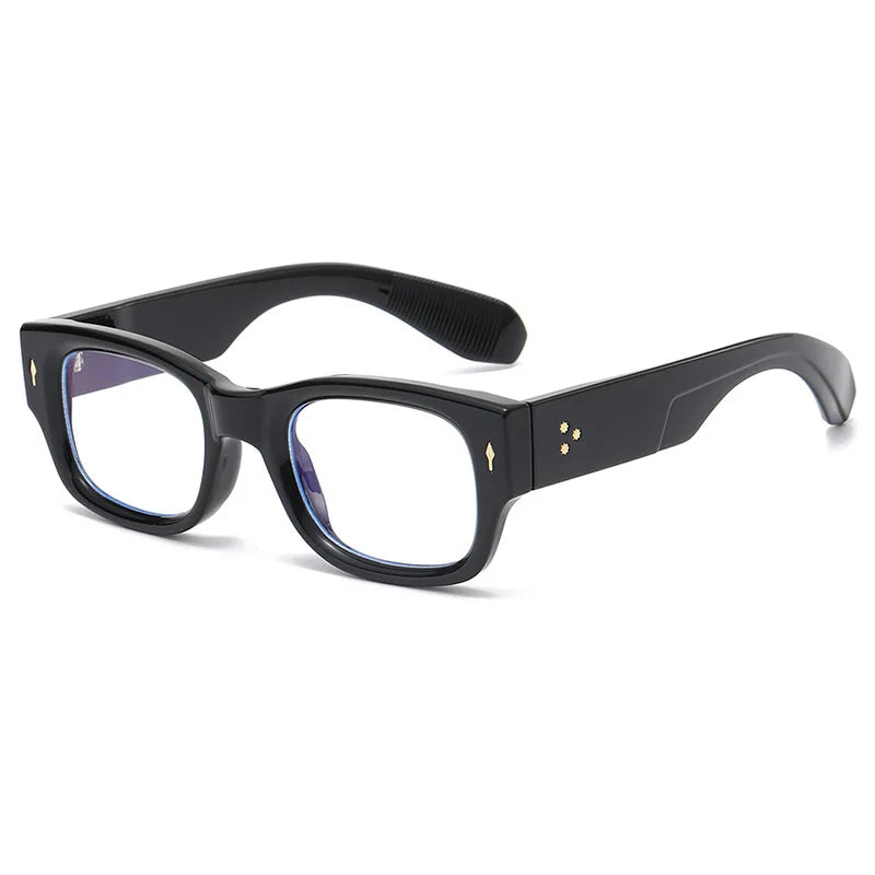 Cubojue Unisex Full Rim Square Plastic Reading Glasses C1 Reading Glasses Cubojue black 0 