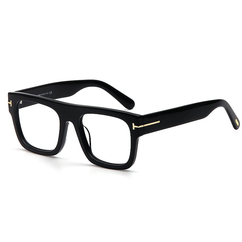 Muzz Unisex Full Rim Brow Line Square Acetate Eyeglasses 5634 Full Rim Muzz black  