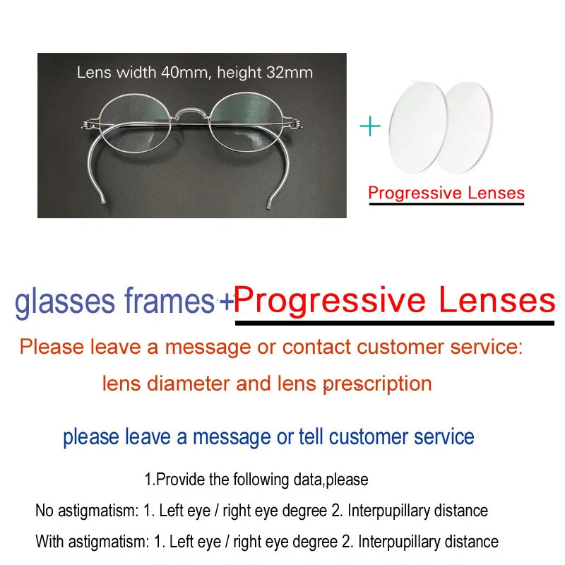 Yujo Unisex Full Rim Oval Stainless Steel Eyeglasses 4032 Full Rim Yujo Progressive lenses CHINA