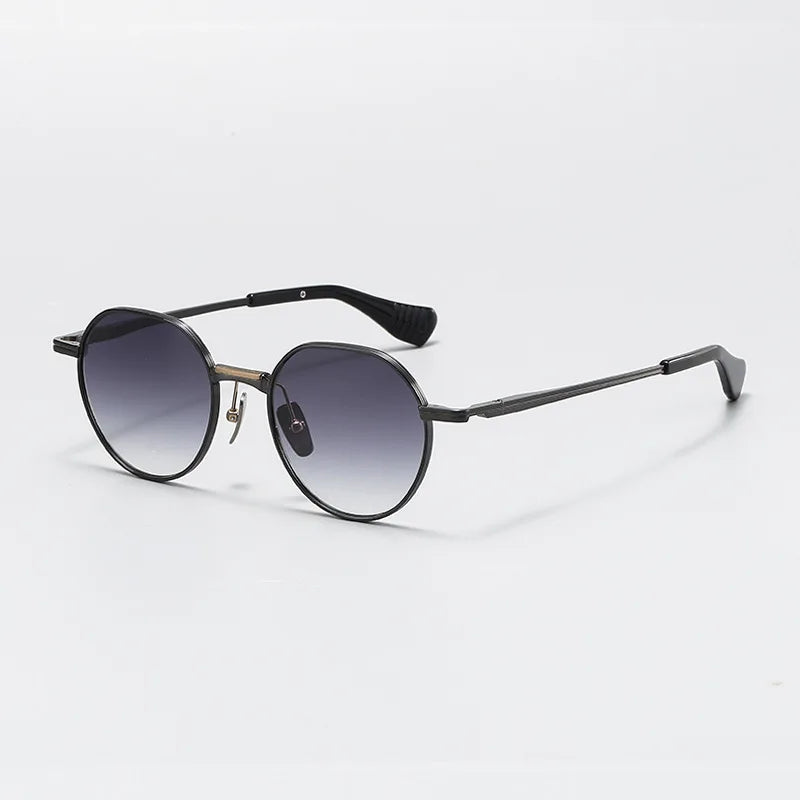 Black Mask Men's Full Rim Oval Titanium Eyeglasses 579150