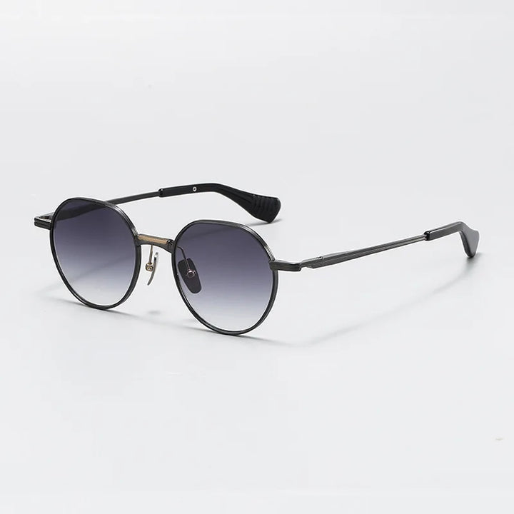 Black Mask Men's Full Rim Oval Titanium Eyeglasses 579150