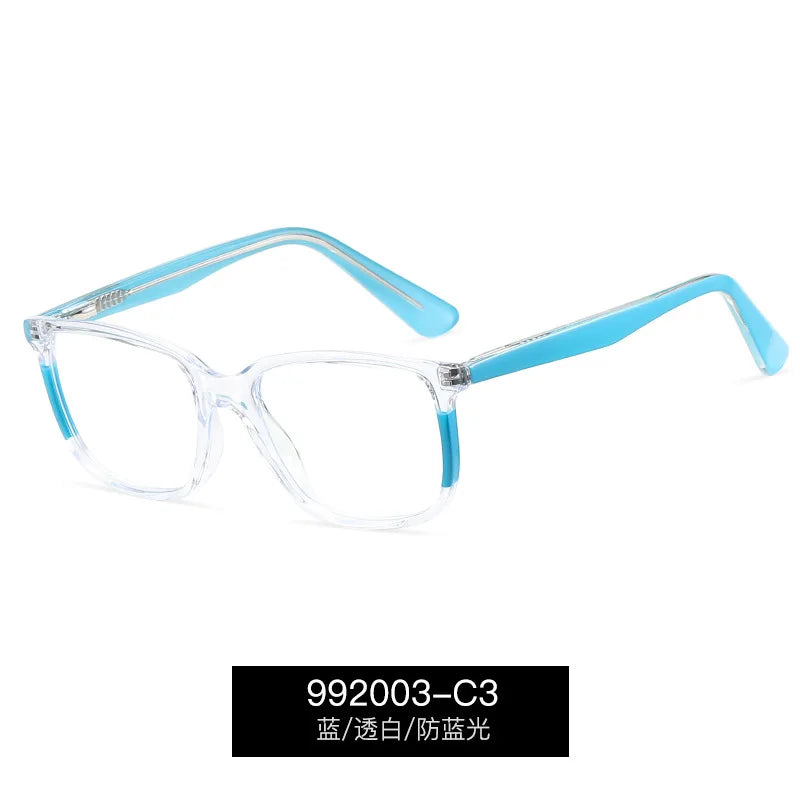 Reven Jate Unisex Youth's Full Rim Square Tr 90 Alloy Eyeglasses 992003