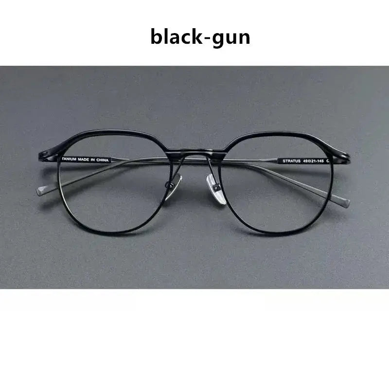 Aimee Full Rim 214946 Seamless Screwless Titanium Oval Frames FuzWeb