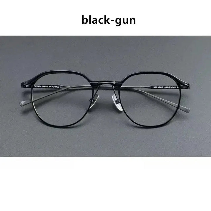 Aimee Full Rim 214946 Seamless Screwless Titanium Oval Frames FuzWeb