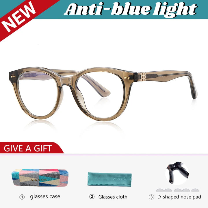 Vicky Unisex Full Rim Round Tr 90 Titanium Reading Glasses 622231