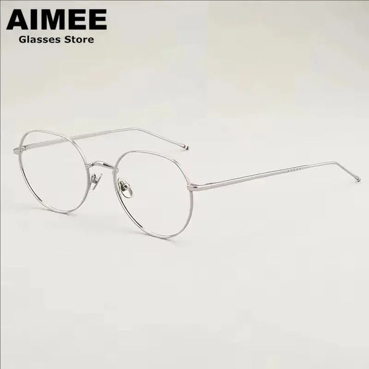 Aimee Full Rim 910400 Pure Titanium Round Frames FuzWeb