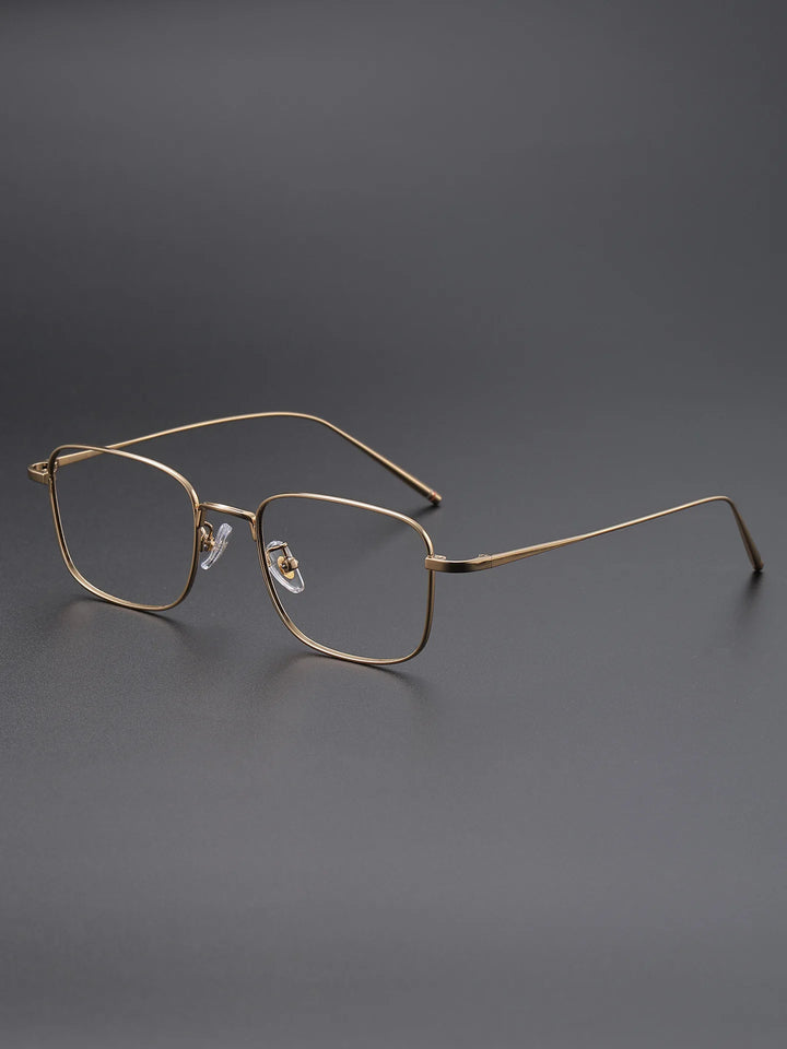 Momoja Unisex Full Rim Big Polygon Square Titanium Eyeglasses 27268