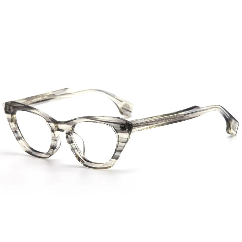 Aror Unisex Full Rim Square Cat Eye Thick Acetate Eyeglasses 47319