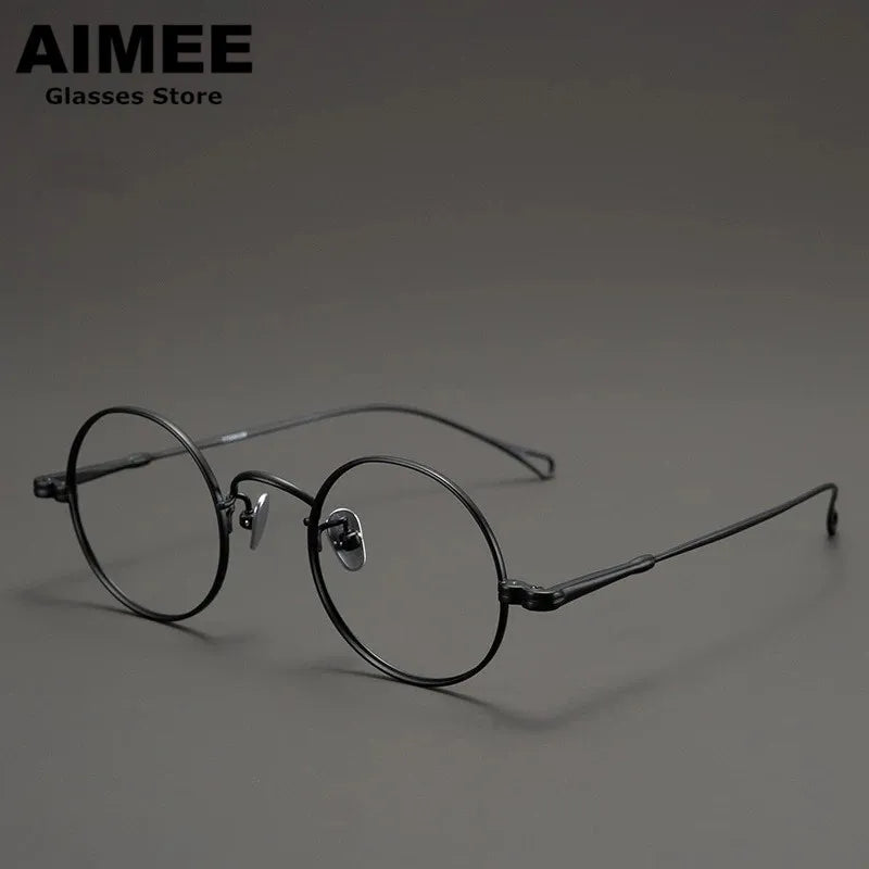 Aimee Women's Full Rim Round Titanium Eyeglasses 541505