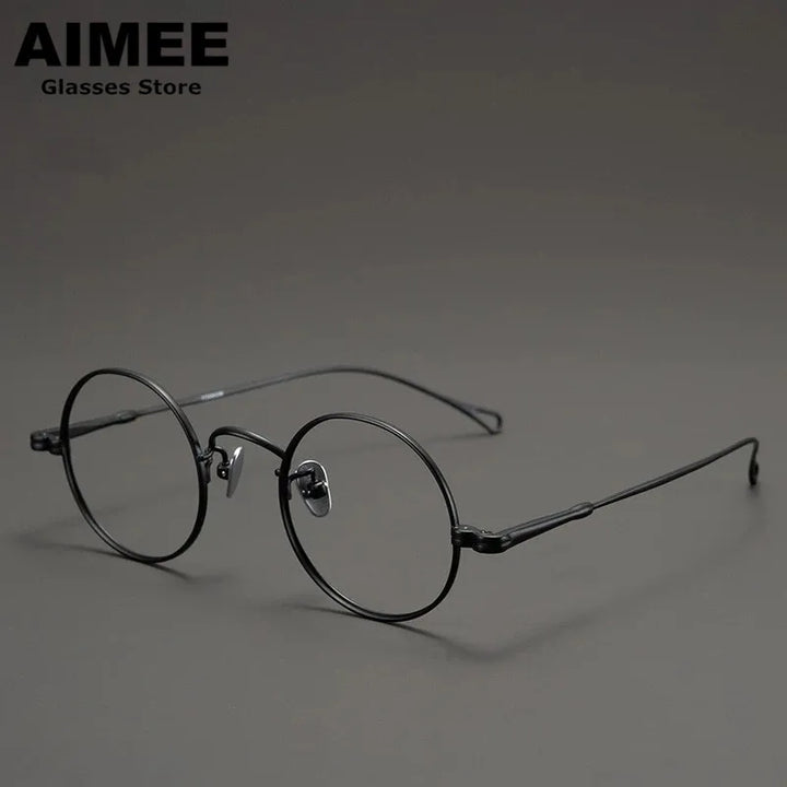 Aimee Women's Full Rim Round Titanium Eyeglasses 541505